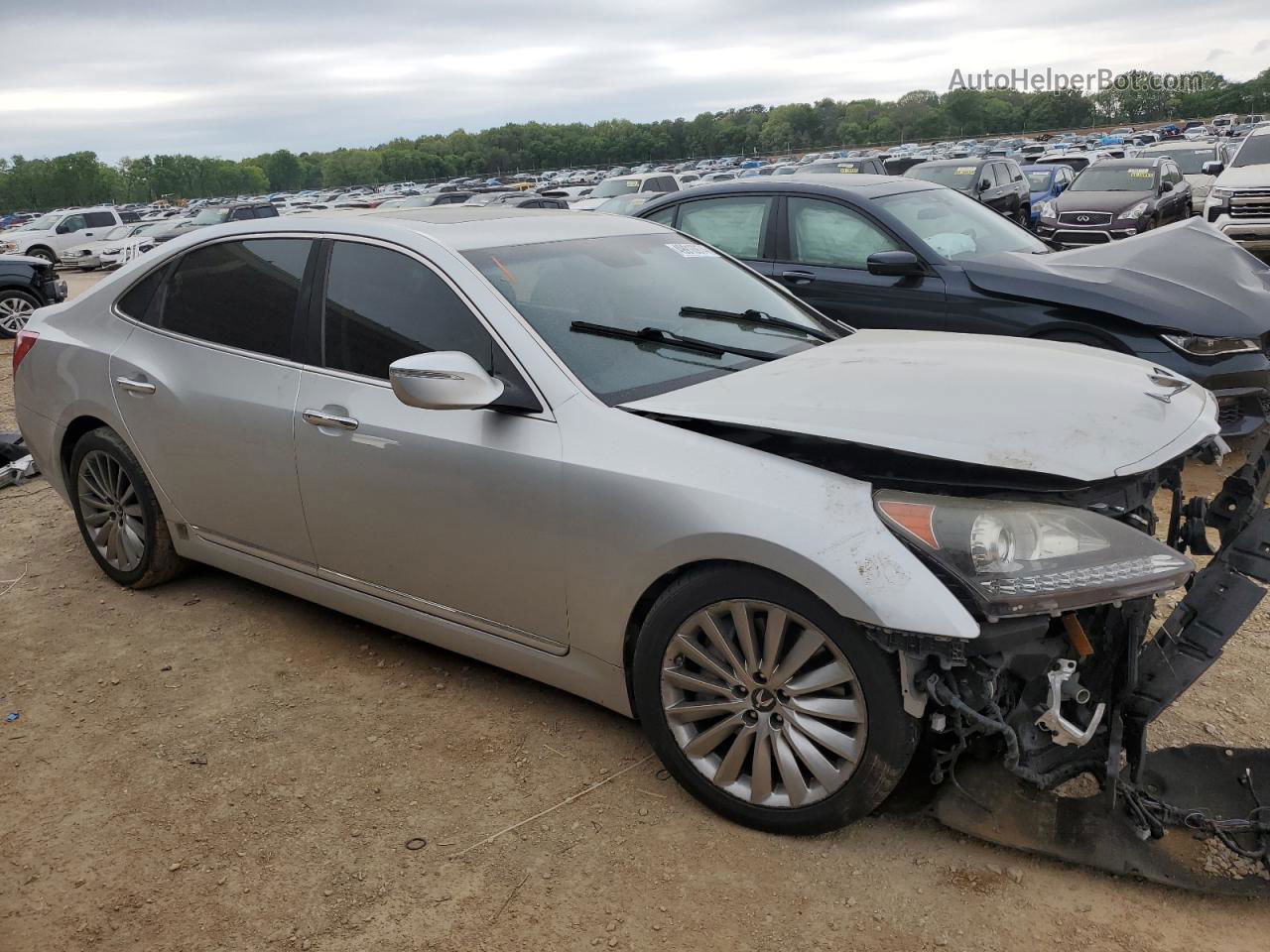 2014 Hyundai Equus Signature Silver vin: KMHGH4JH3EU079355