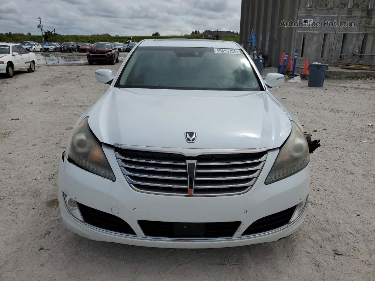 2014 Hyundai Equus Signature White vin: KMHGH4JH3EU079906