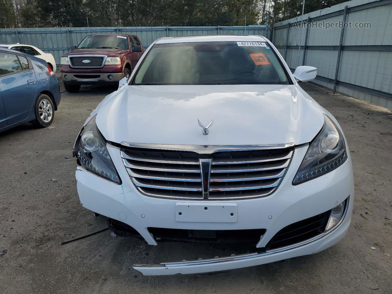 2014 Hyundai Equus Signature White vin: KMHGH4JH3EU085138