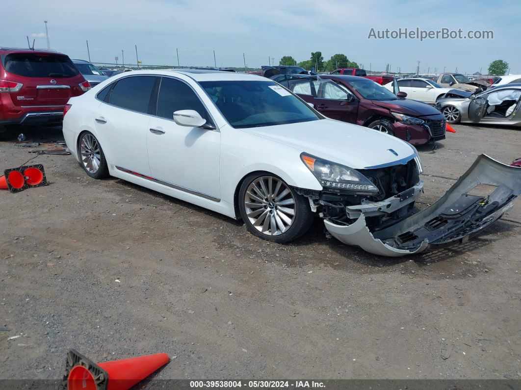 2014 Hyundai Equus Signature White vin: KMHGH4JH4EU080403