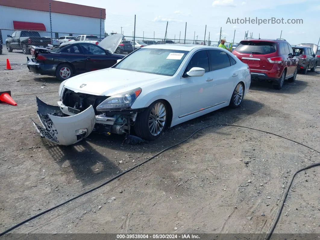 2014 Hyundai Equus Signature White vin: KMHGH4JH4EU080403