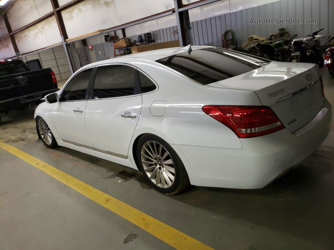 2014 Hyundai Equus Signature White vin: KMHGH4JH4EU083172