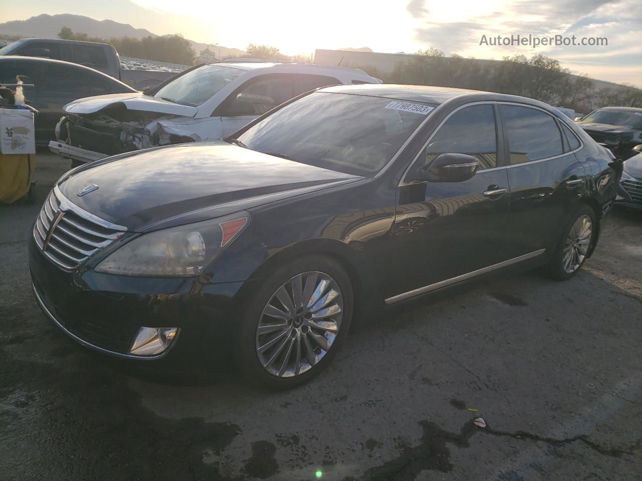 2014 Hyundai Equus Signature Black vin: KMHGH4JH4EU085472