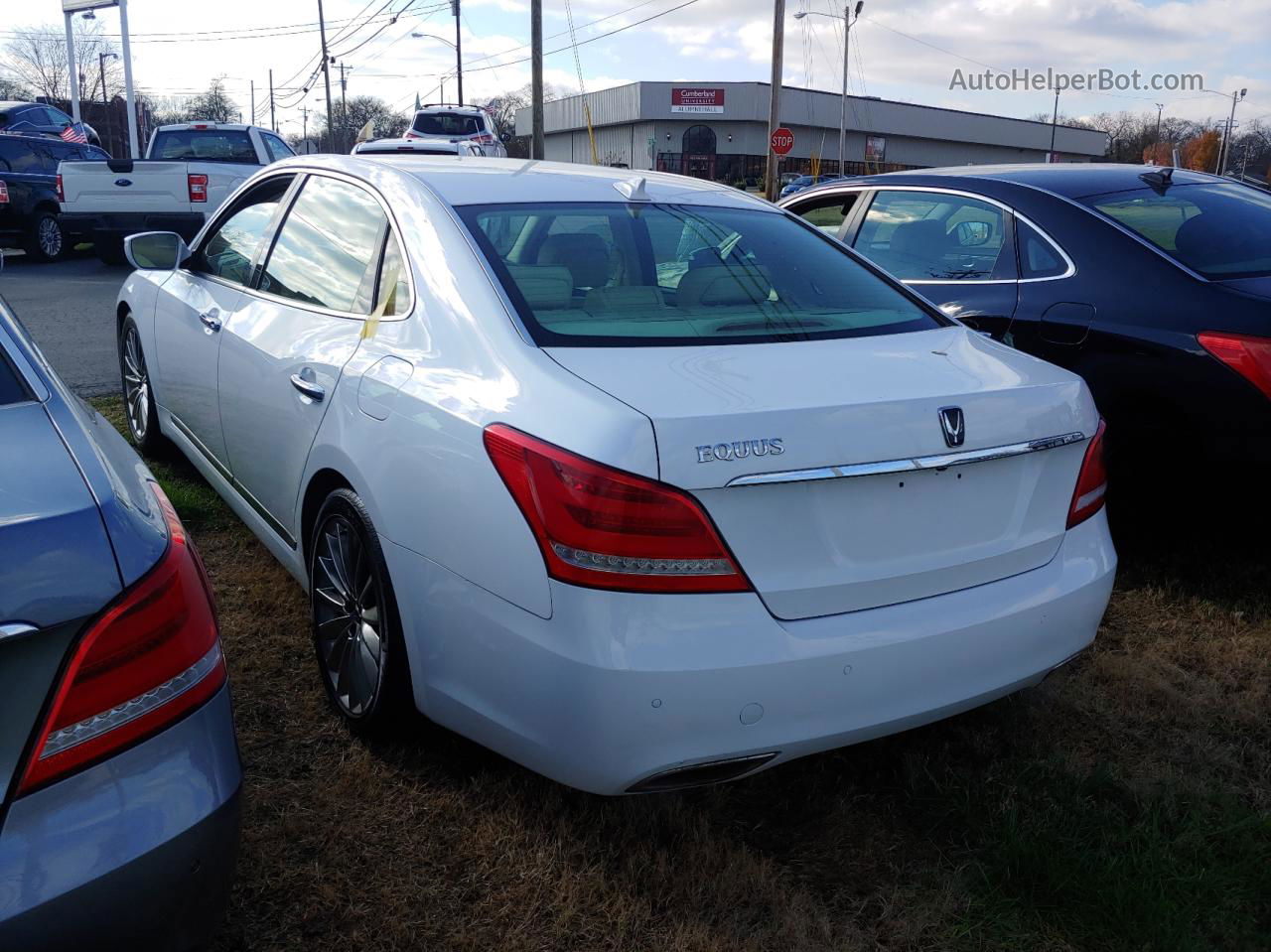 2014 Hyundai Equus Signature White vin: KMHGH4JH4EU087318