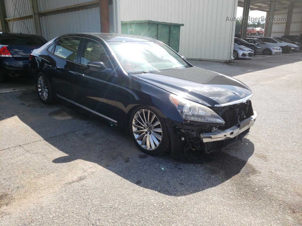 2014 Hyundai Equus Signature Черный vin: KMHGH4JH5EU077879