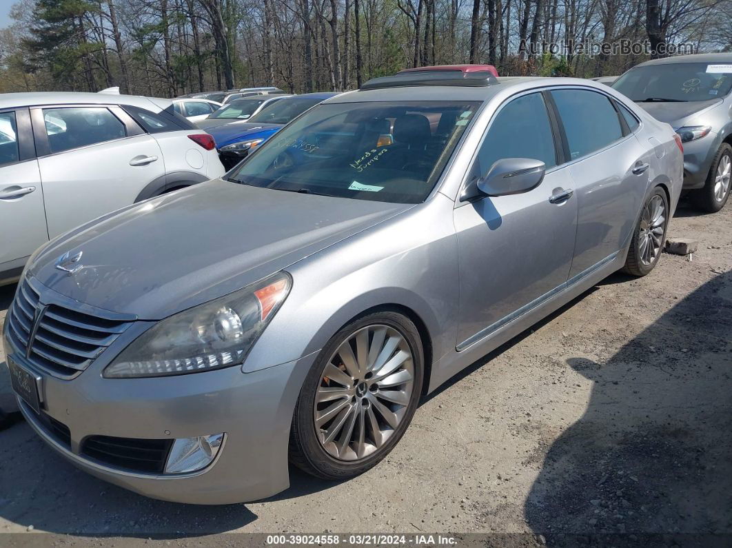 2014 Hyundai Equus Signature Silver vin: KMHGH4JH5EU078577