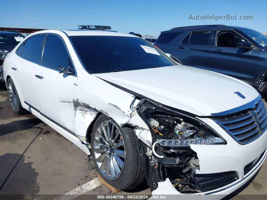 2014 Hyundai Equus Signature White vin: KMHGH4JH5EU081317