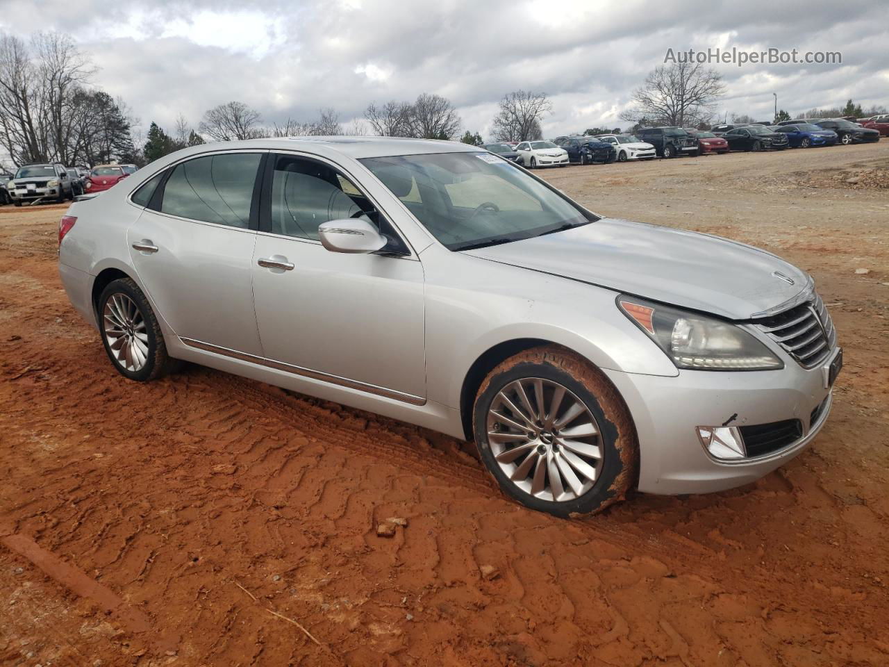 2014 Hyundai Equus Signature Silver vin: KMHGH4JH5EU082869