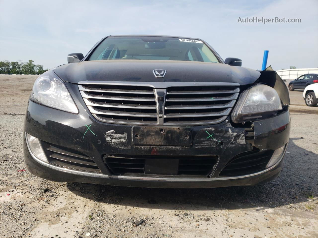 2014 Hyundai Equus Signature Черный vin: KMHGH4JH5EU087862