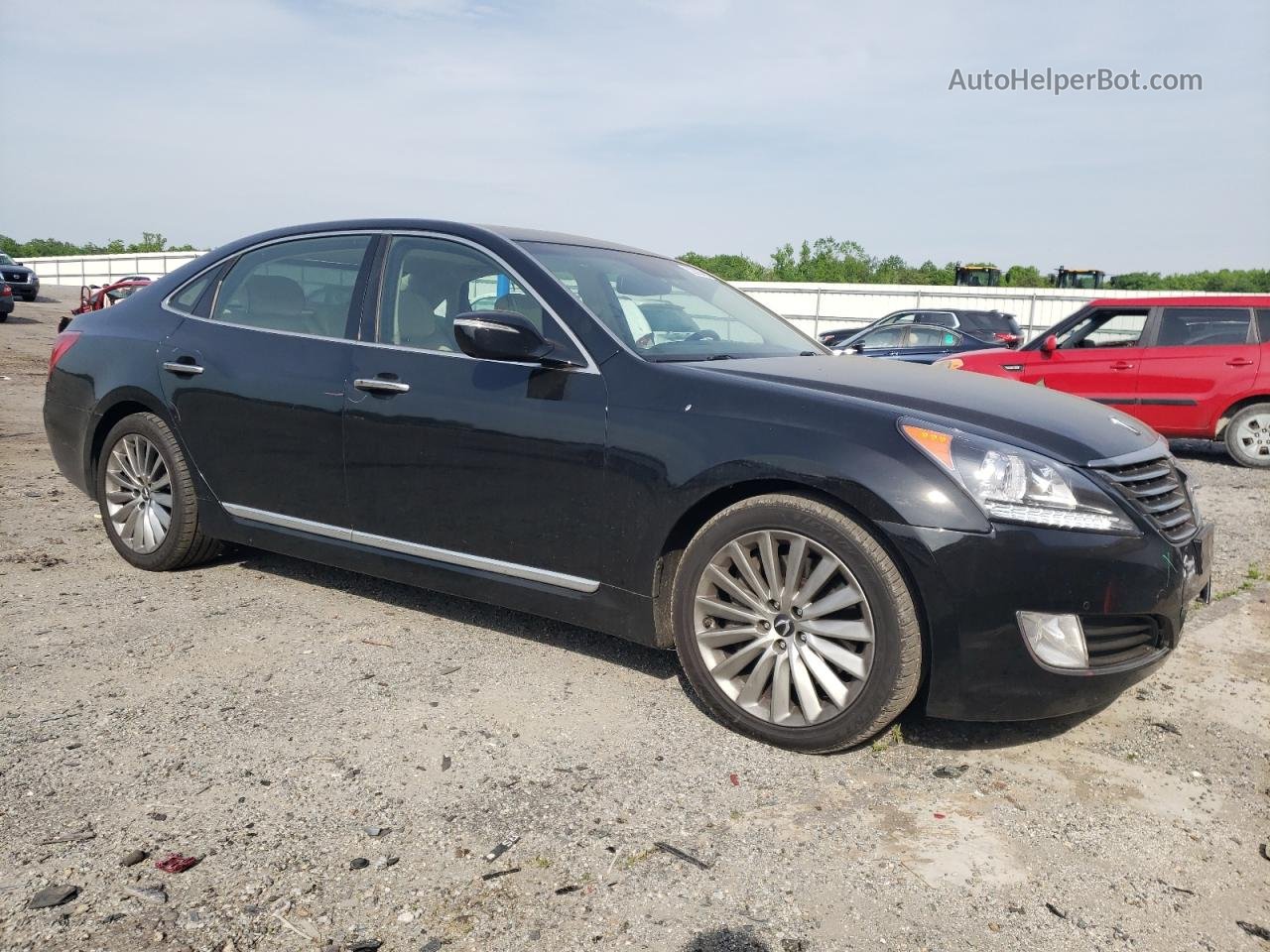 2014 Hyundai Equus Signature Черный vin: KMHGH4JH5EU087862