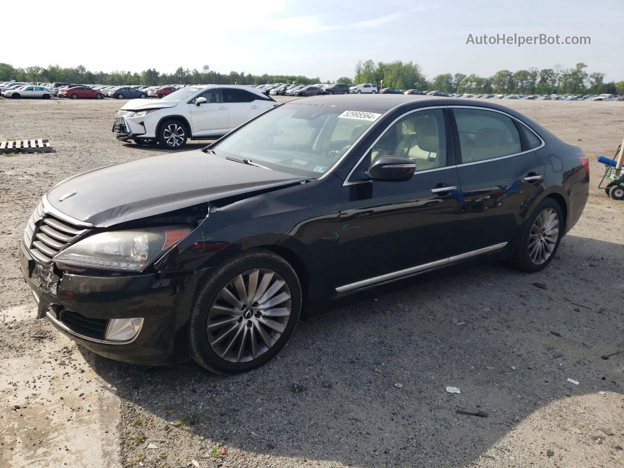 2014 Hyundai Equus Signature Black vin: KMHGH4JH5EU087862