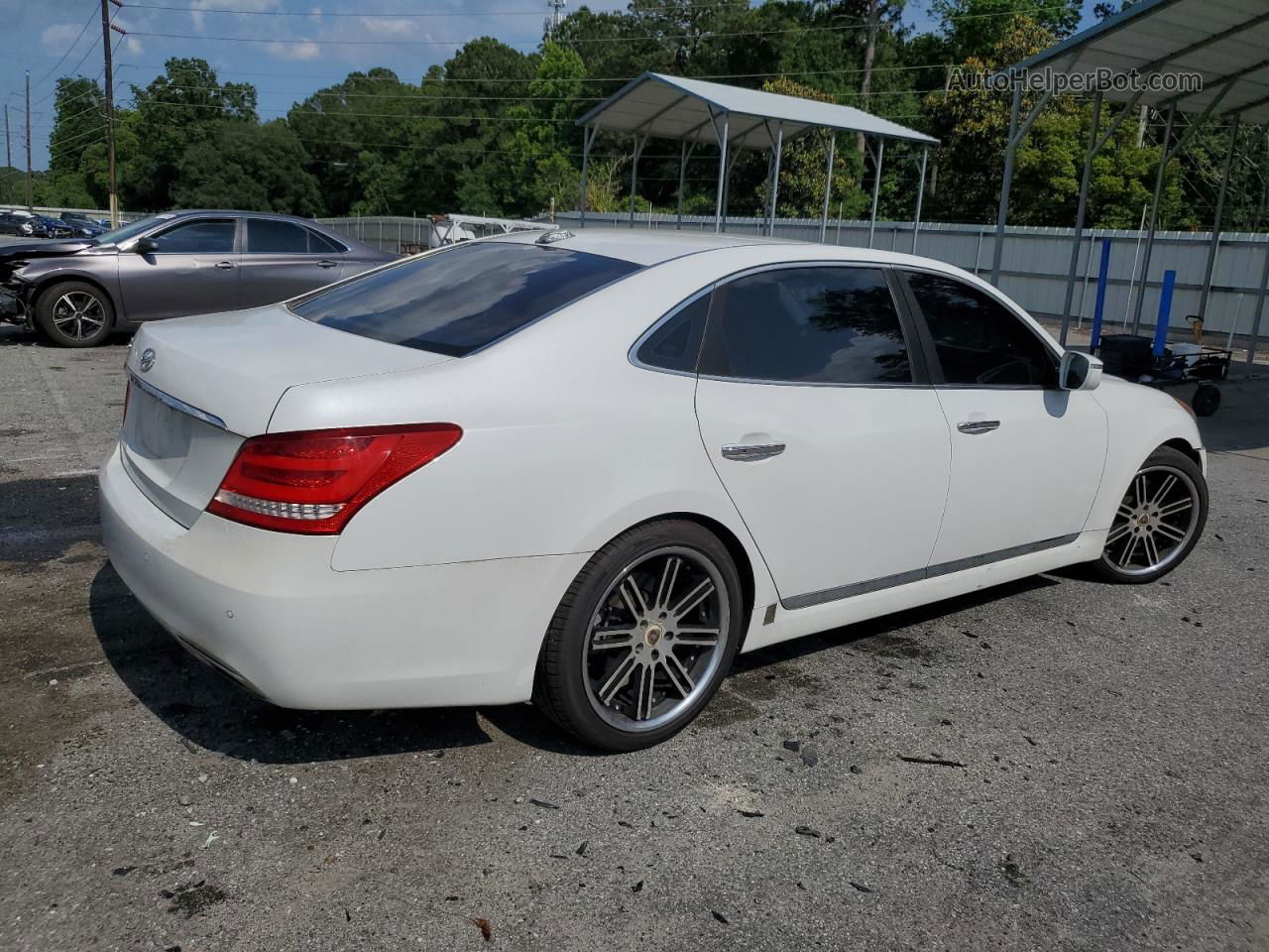 2014 Hyundai Equus Signature White vin: KMHGH4JH6EU077454