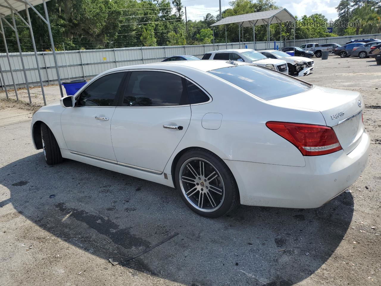 2014 Hyundai Equus Signature White vin: KMHGH4JH6EU077454