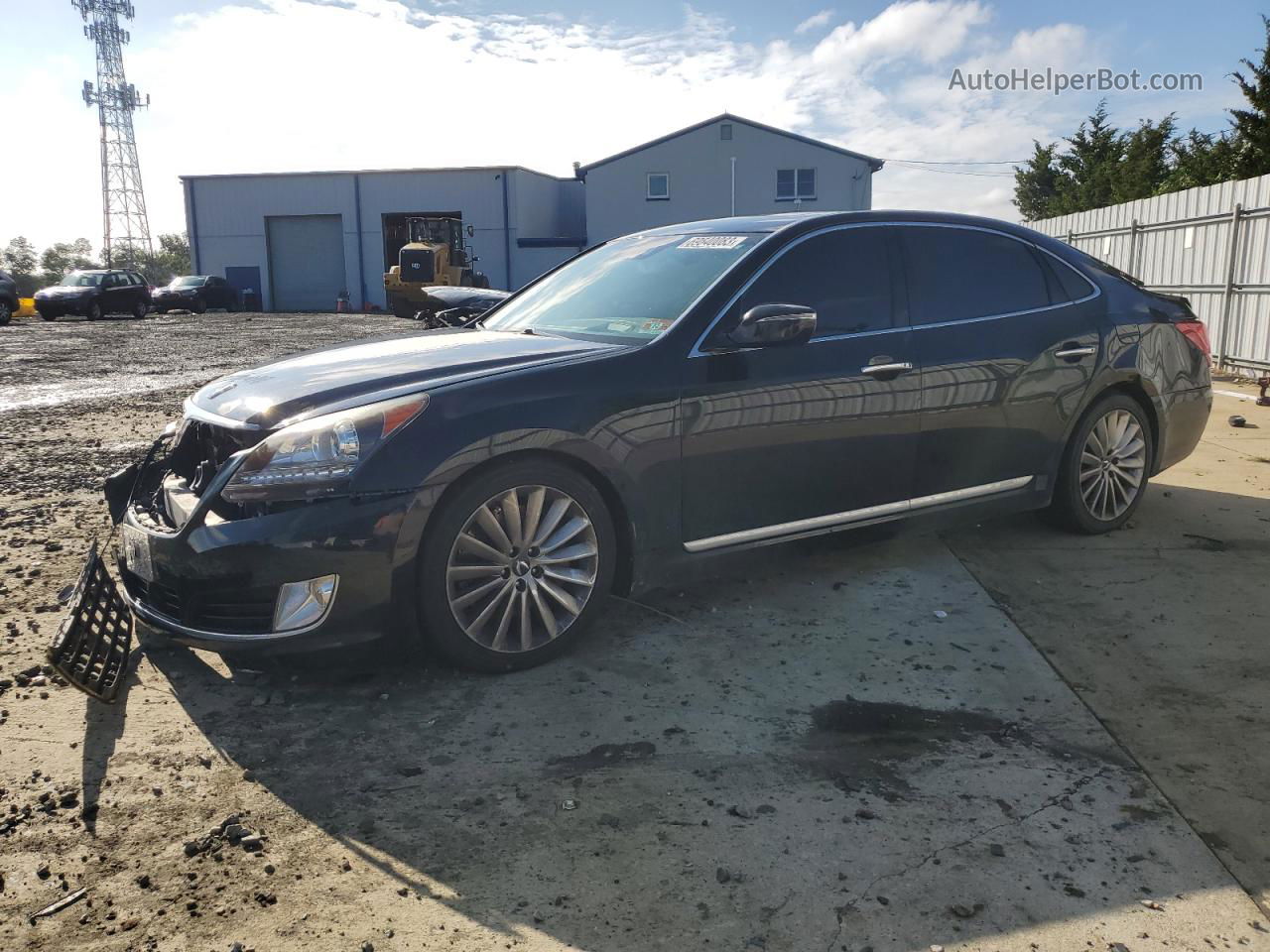 2014 Hyundai Equus Signature Черный vin: KMHGH4JH6EU087854