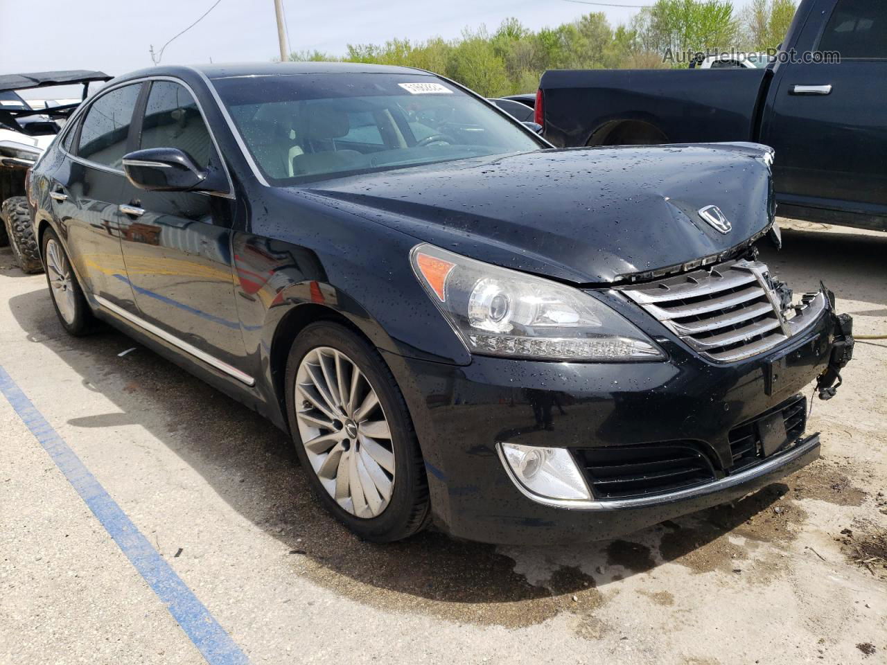 2014 Hyundai Equus Signature Black vin: KMHGH4JH7EU082551