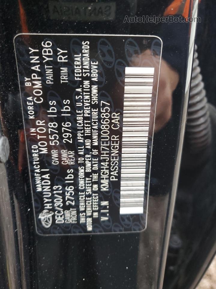 2014 Hyundai Equus Signature Black vin: KMHGH4JH7EU086857