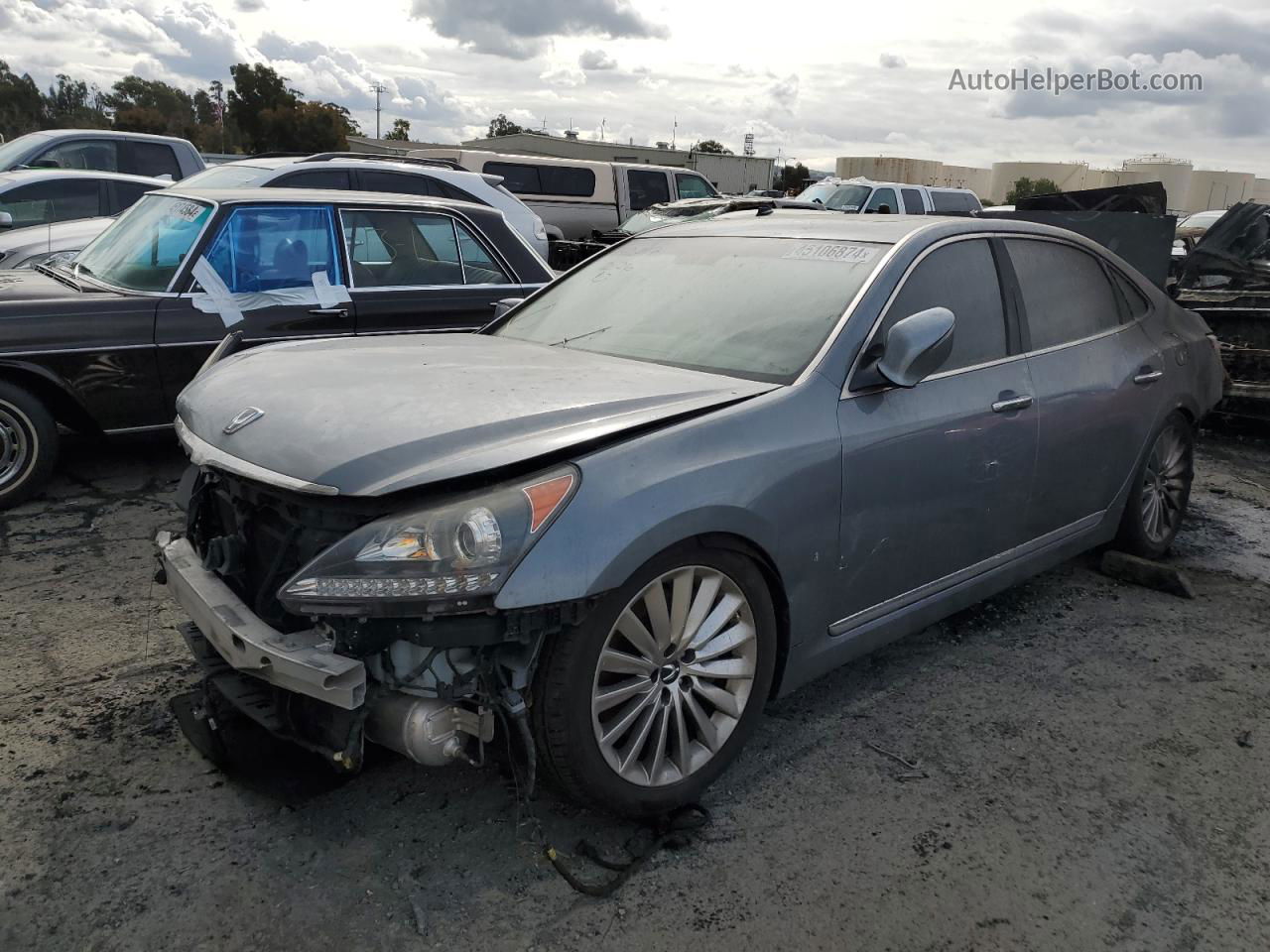 2014 Hyundai Equus Signature Gray vin: KMHGH4JH7EU090486