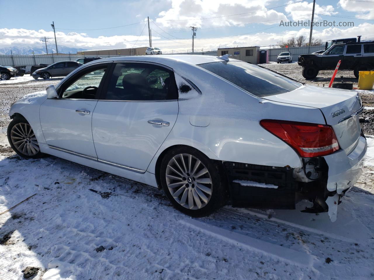 2014 Hyundai Equus Signature White vin: KMHGH4JH7EU090956