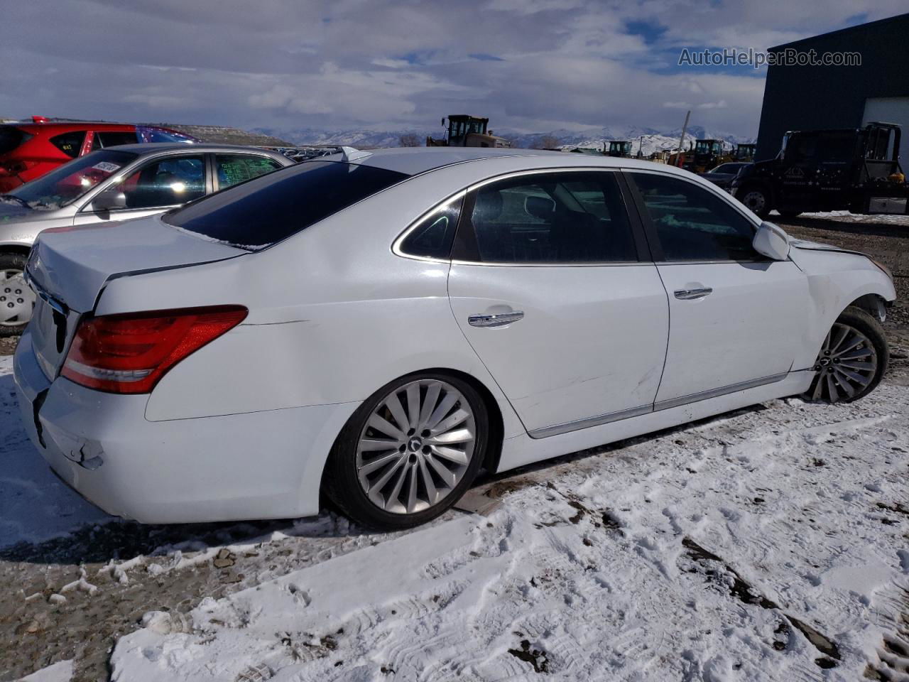 2014 Hyundai Equus Signature White vin: KMHGH4JH7EU090956