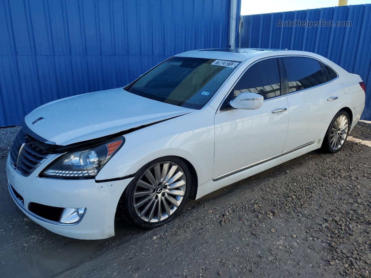 2014 Hyundai Equus Signature White vin: KMHGH4JH8EU074085