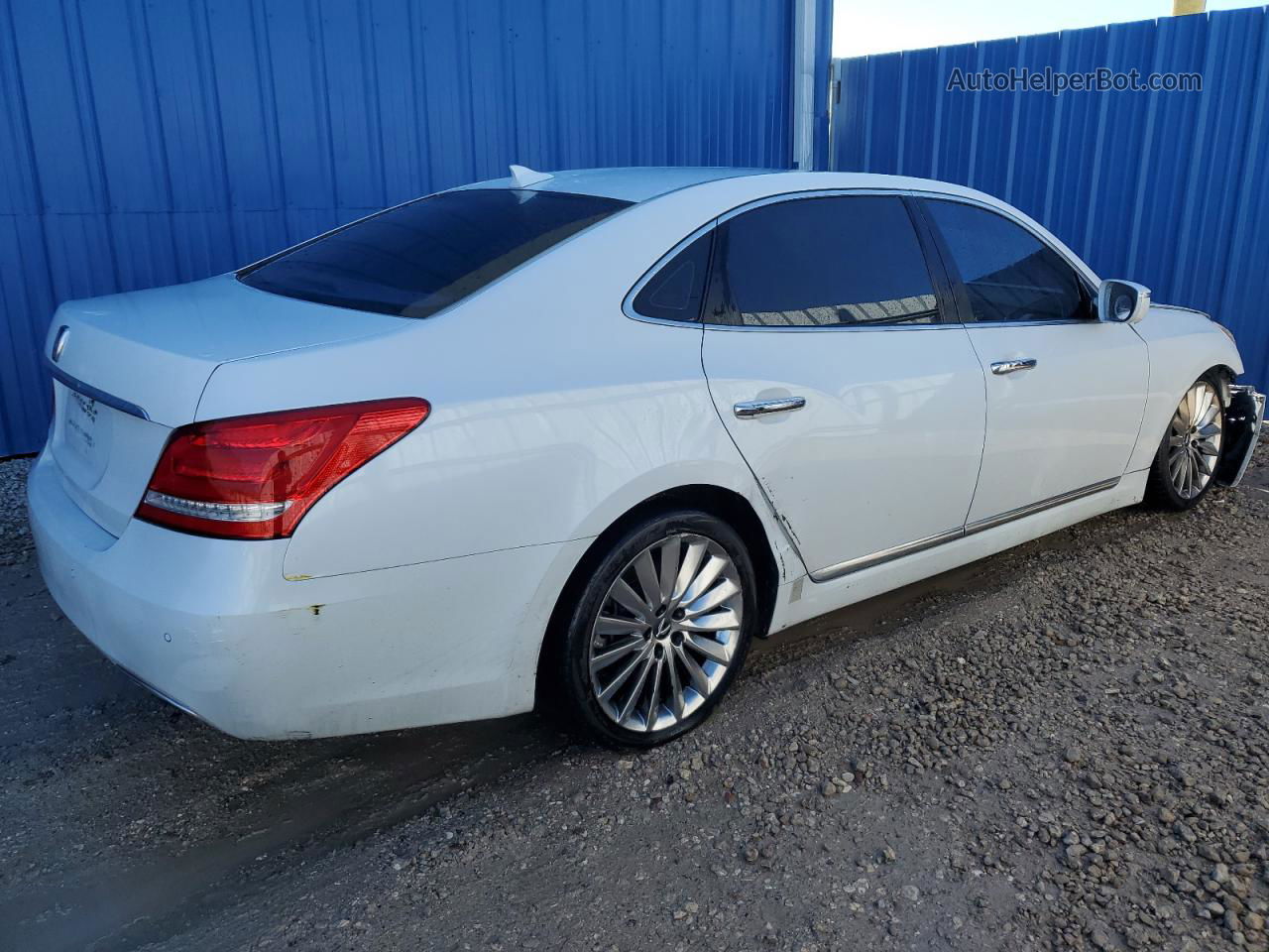 2014 Hyundai Equus Signature White vin: KMHGH4JH8EU074085