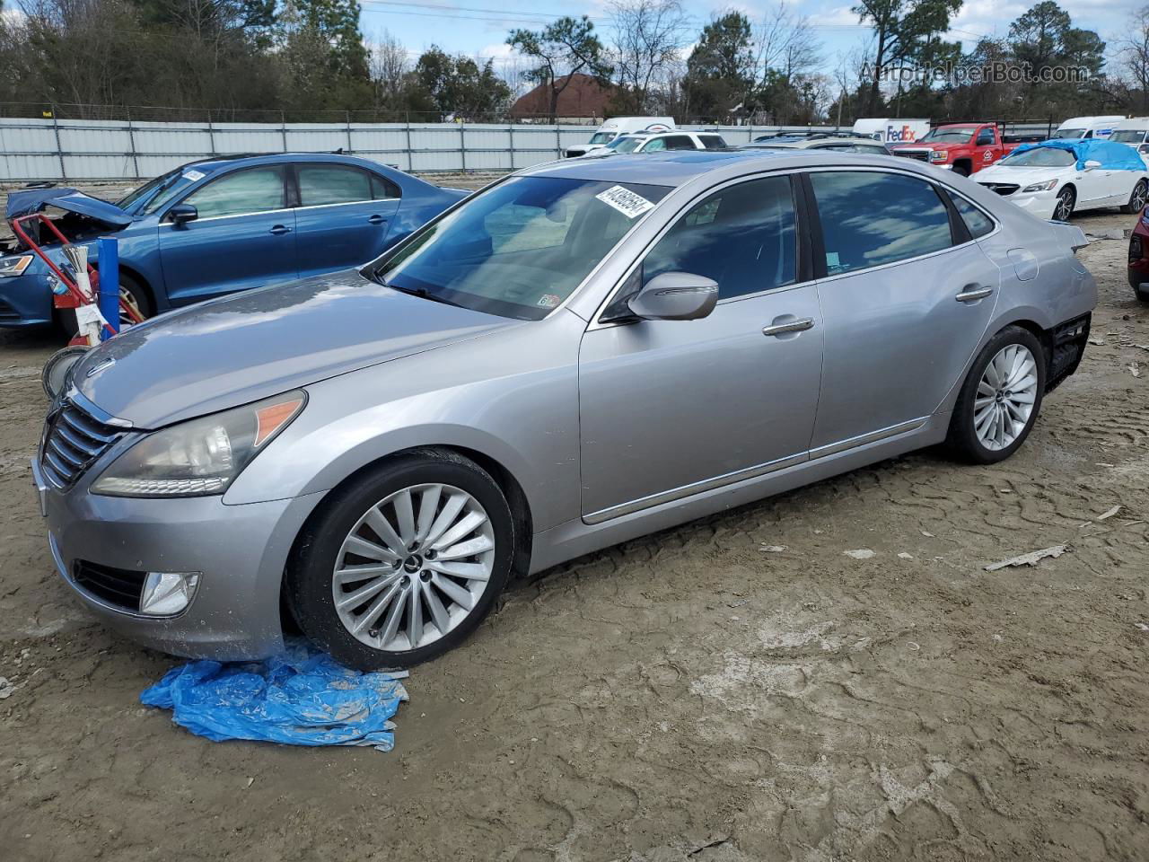 2014 Hyundai Equus Signature Silver vin: KMHGH4JH8EU078198