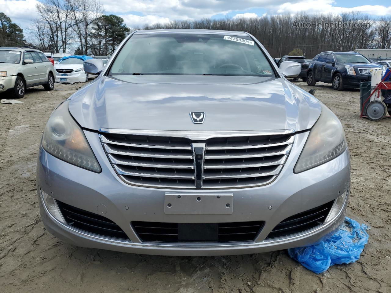 2014 Hyundai Equus Signature Silver vin: KMHGH4JH8EU078198