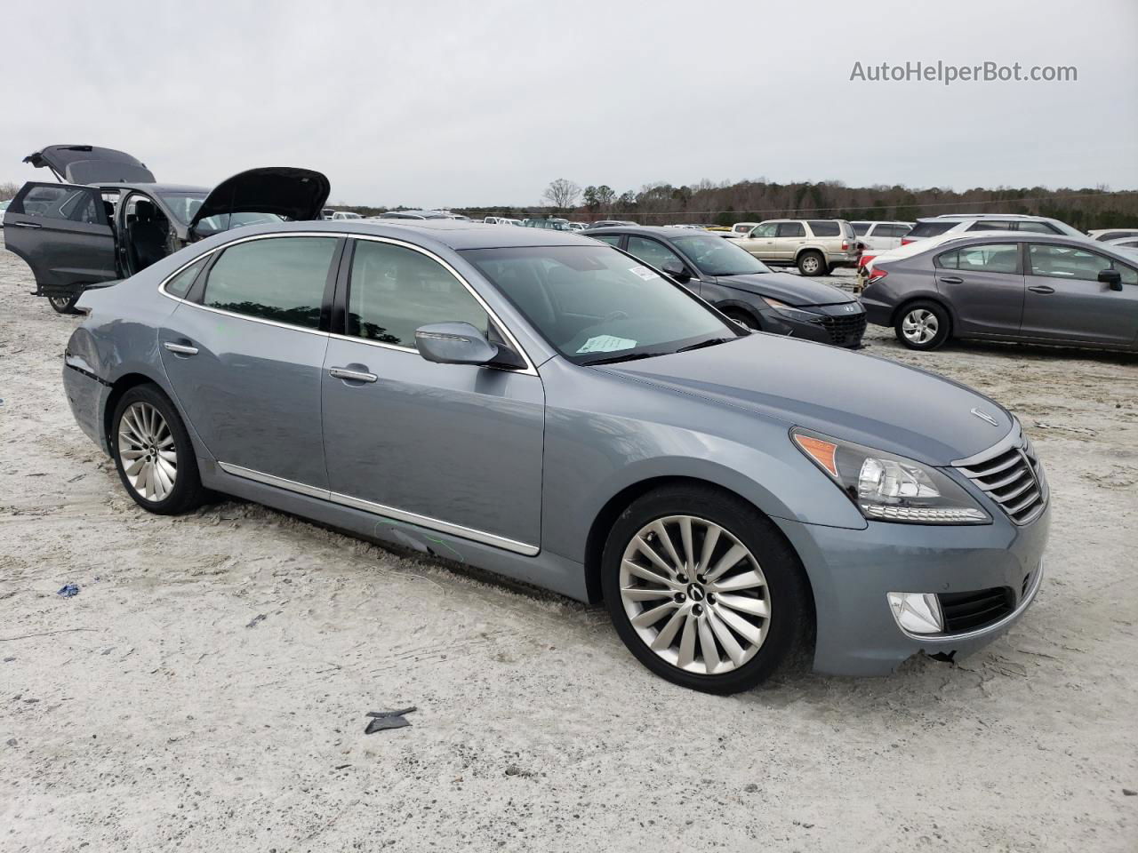 2014 Hyundai Equus Signature Gray vin: KMHGH4JH8EU089508