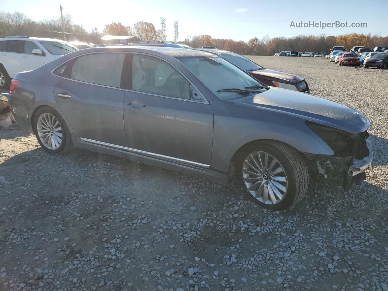 2014 Hyundai Equus Signature Gray vin: KMHGH4JH8EU090299