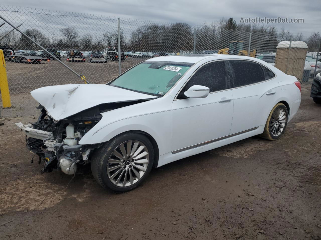 2014 Hyundai Equus Signature White vin: KMHGH4JH9EU085368