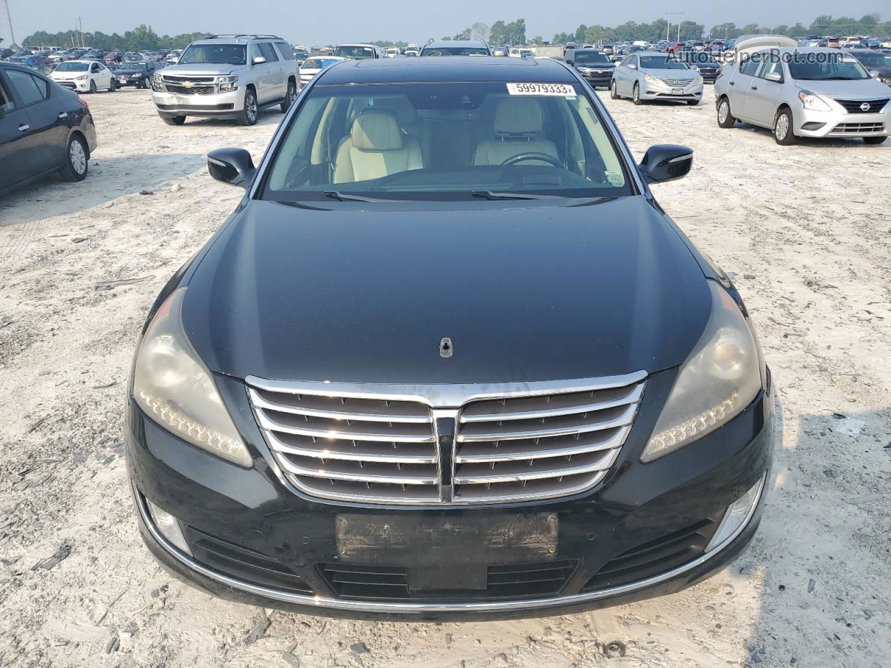 2014 Hyundai Equus Signature Черный vin: KMHGH4JH9EU089193