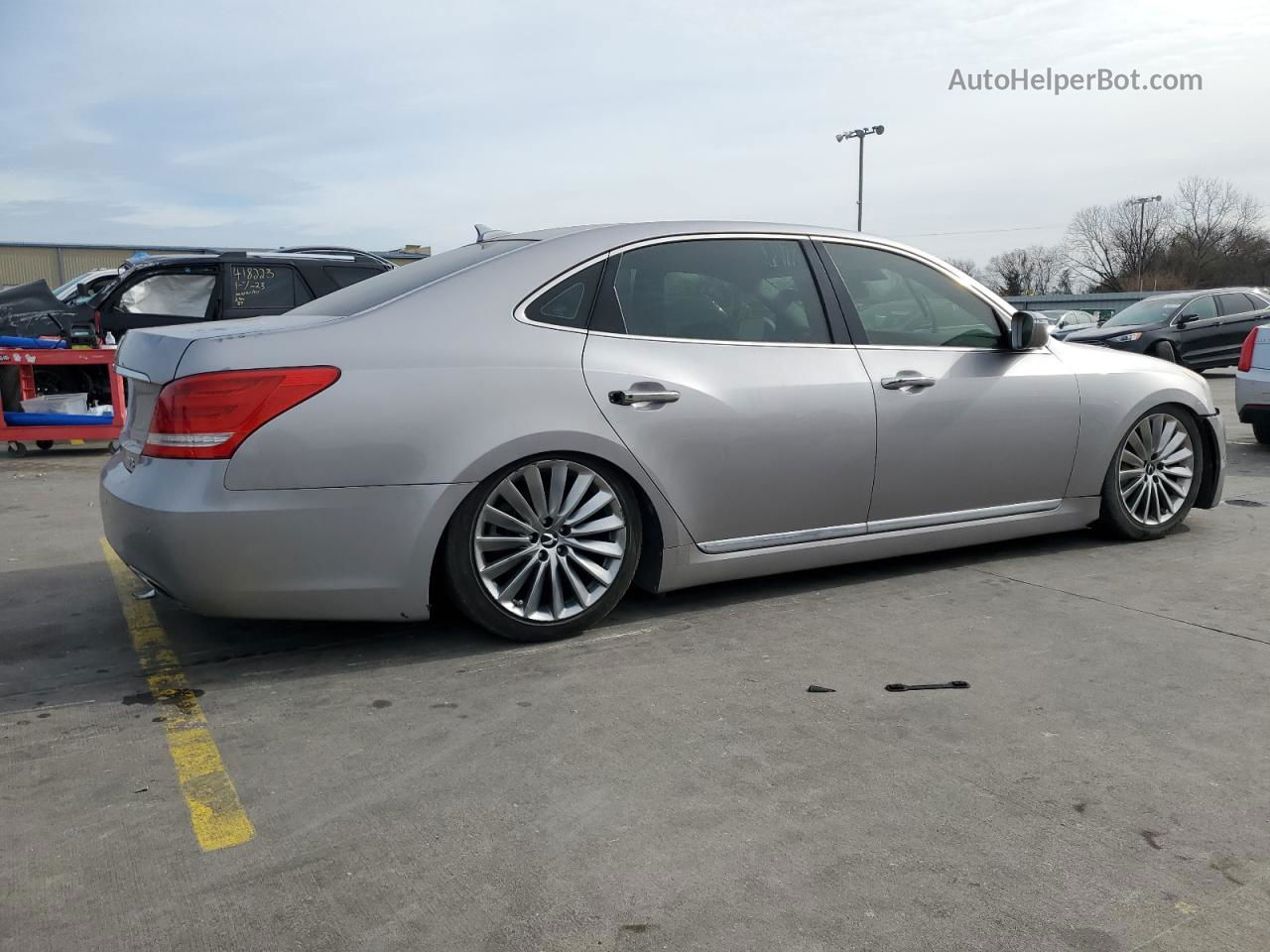 2014 Hyundai Equus Signature Gray vin: KMHGH4JHXEU076498