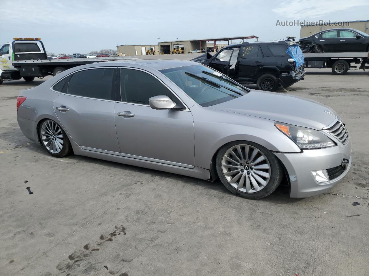 2014 Hyundai Equus Signature Gray vin: KMHGH4JHXEU076498