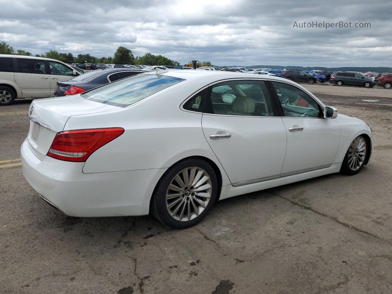 2014 Hyundai Equus Signature White vin: KMHGH4JHXEU079756