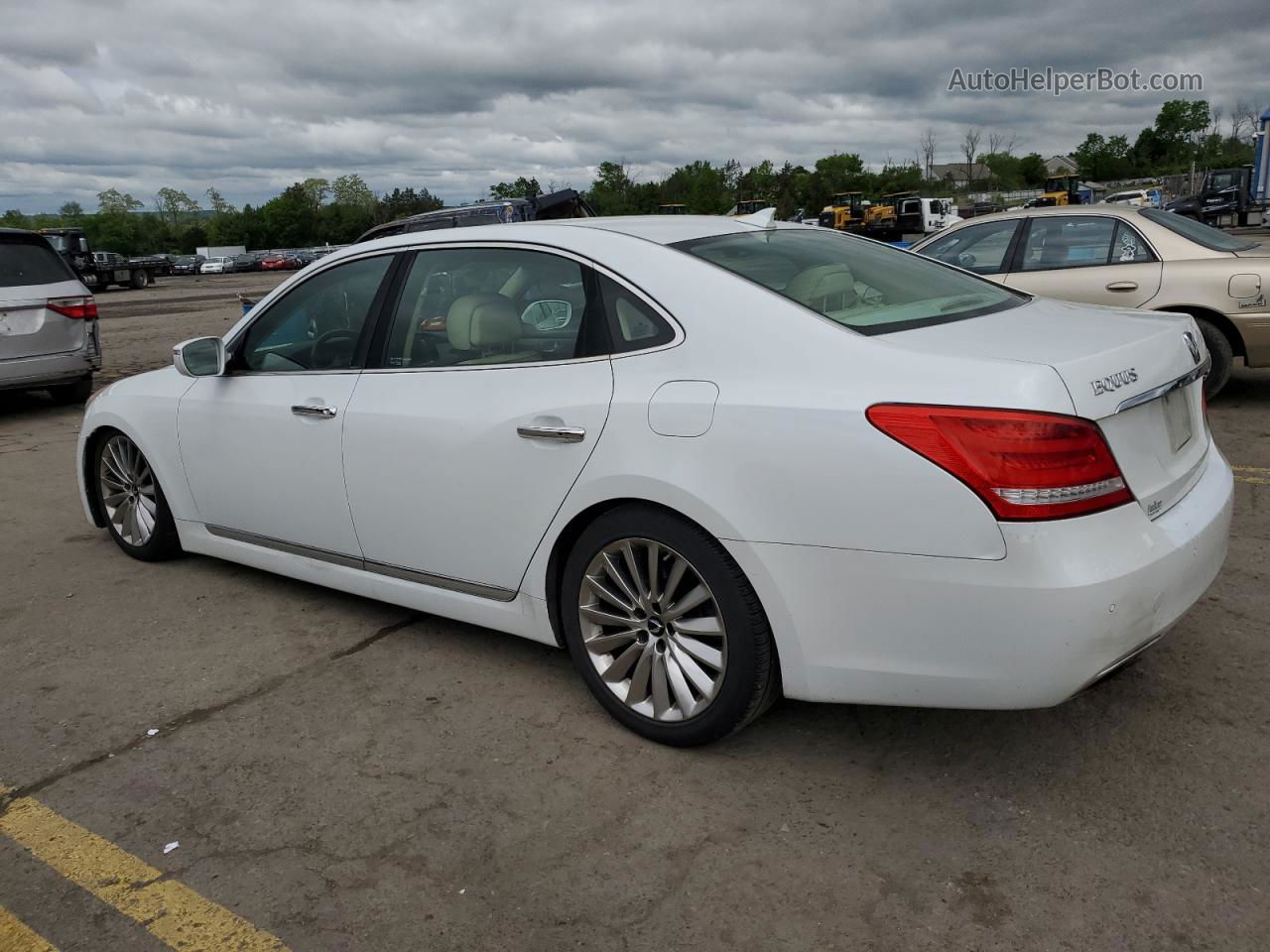 2014 Hyundai Equus Signature White vin: KMHGH4JHXEU079756