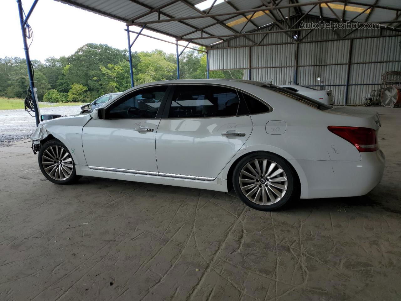 2014 Hyundai Equus Signature White vin: KMHGH4JHXEU080356