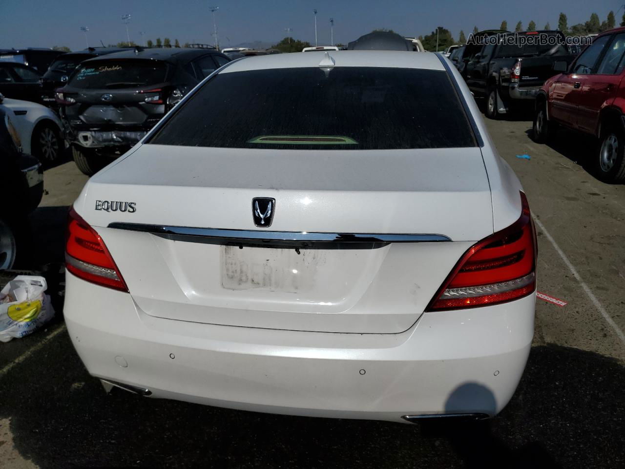 2014 Hyundai Equus Signature White vin: KMHGH4JHXEU082589