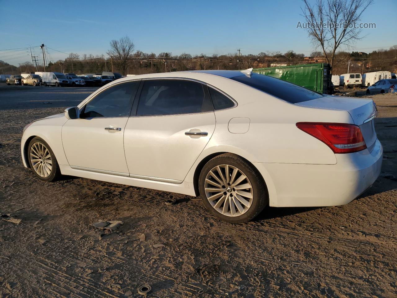 2014 Hyundai Equus Signature White vin: KMHGH4JHXEU089803