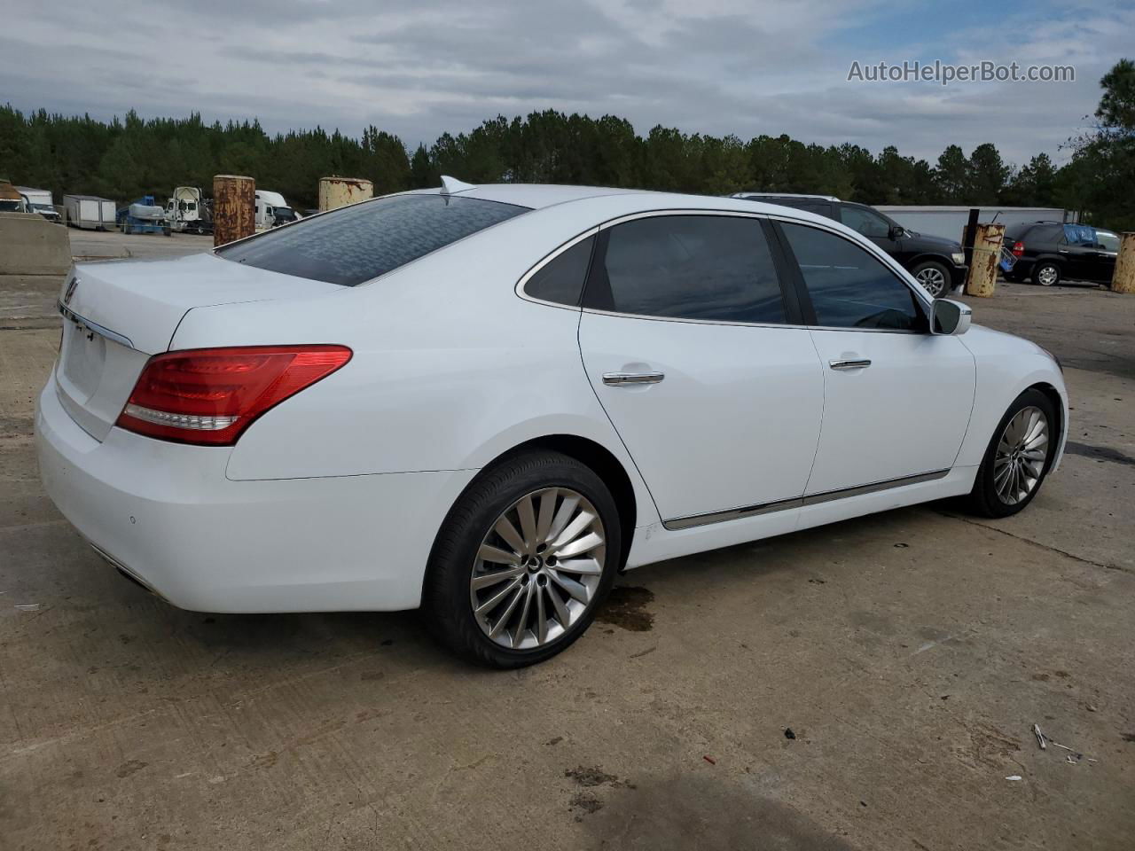 2014 Hyundai Equus Signature White vin: KMHGH4JHXEU090546