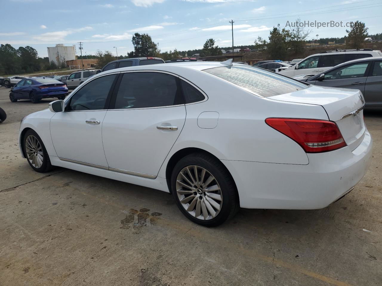 2014 Hyundai Equus Signature White vin: KMHGH4JHXEU090546