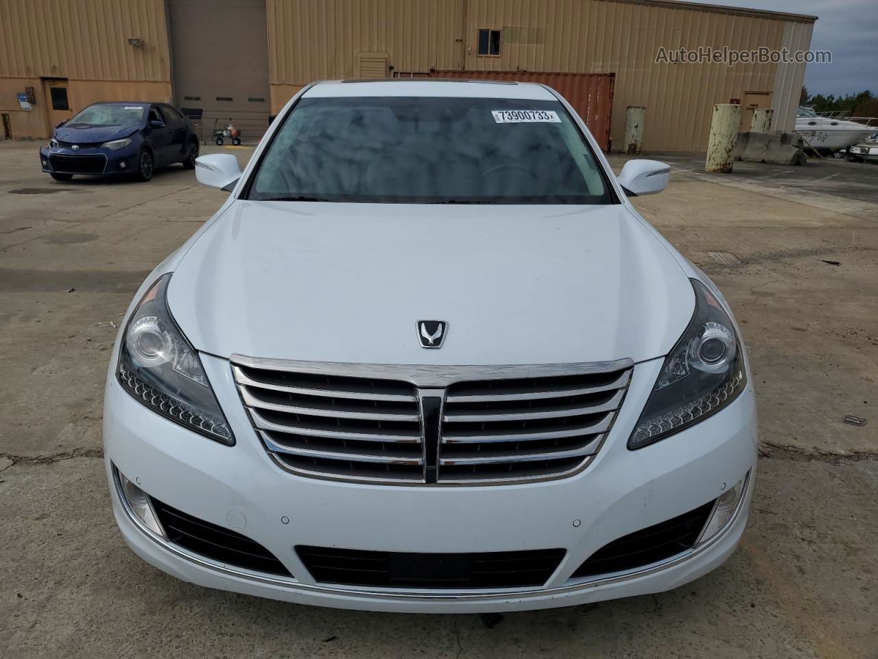 2014 Hyundai Equus Signature White vin: KMHGH4JHXEU090546