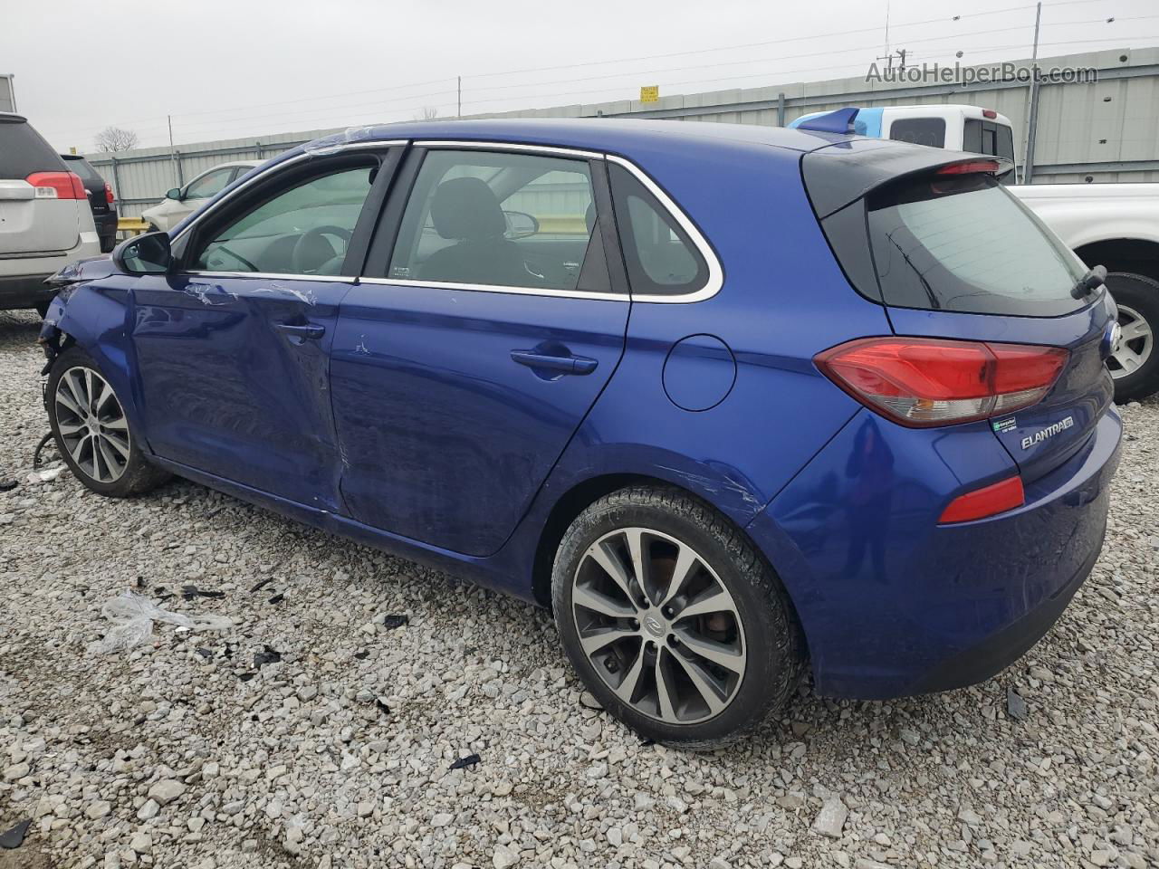 2019 Hyundai Elantra Gt  Blue vin: KMHH35LE0KU088134