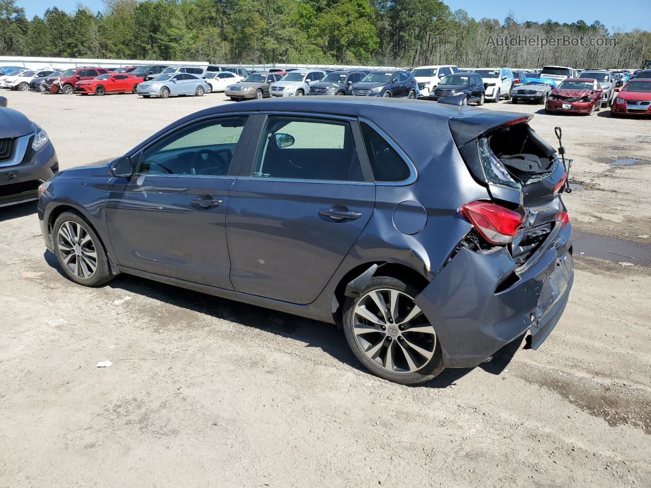 2019 Hyundai Elantra Gt  Gray vin: KMHH35LE1KU105443