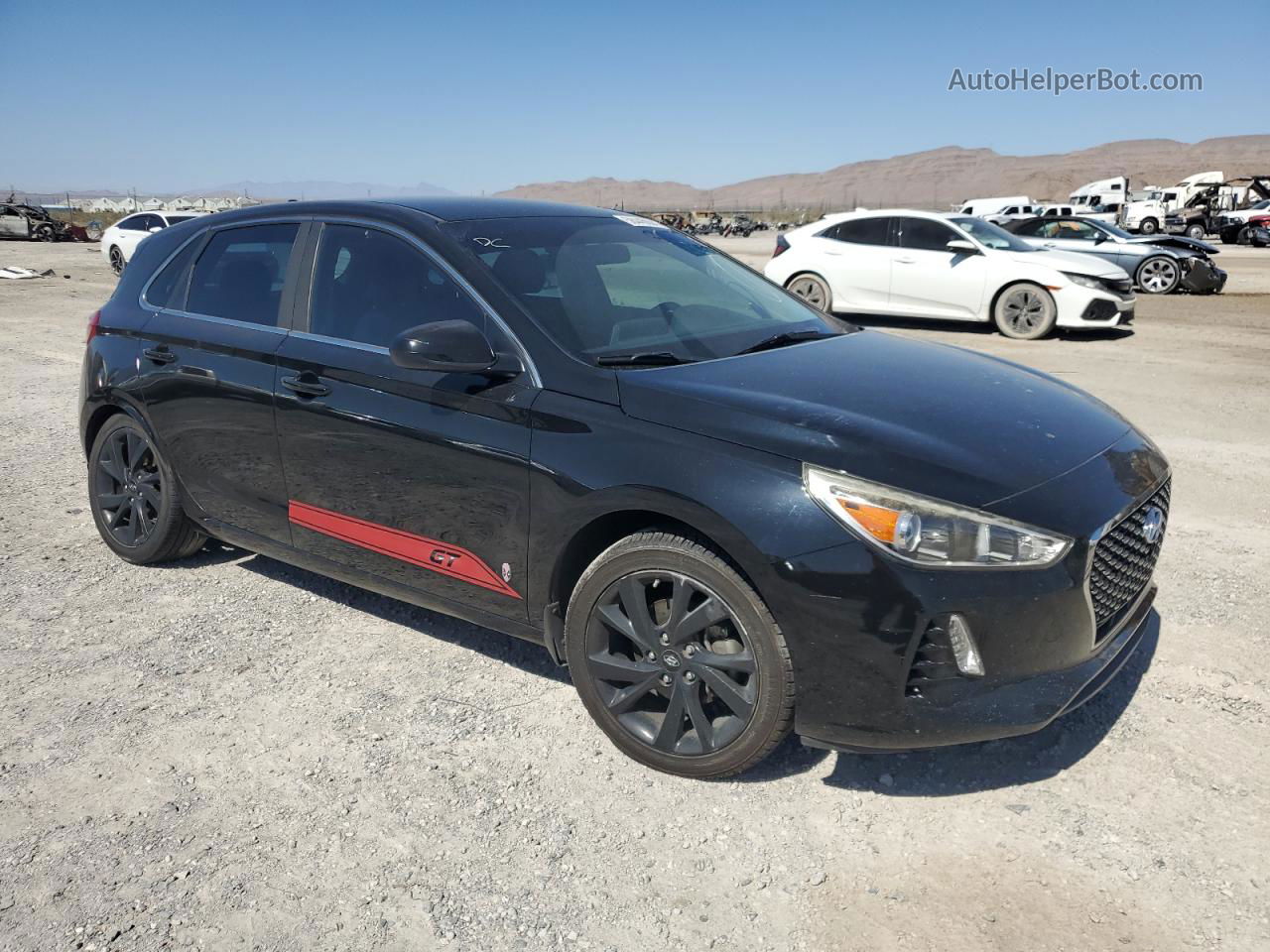 2018 Hyundai Elantra Gt  Black vin: KMHH35LE5JU031717