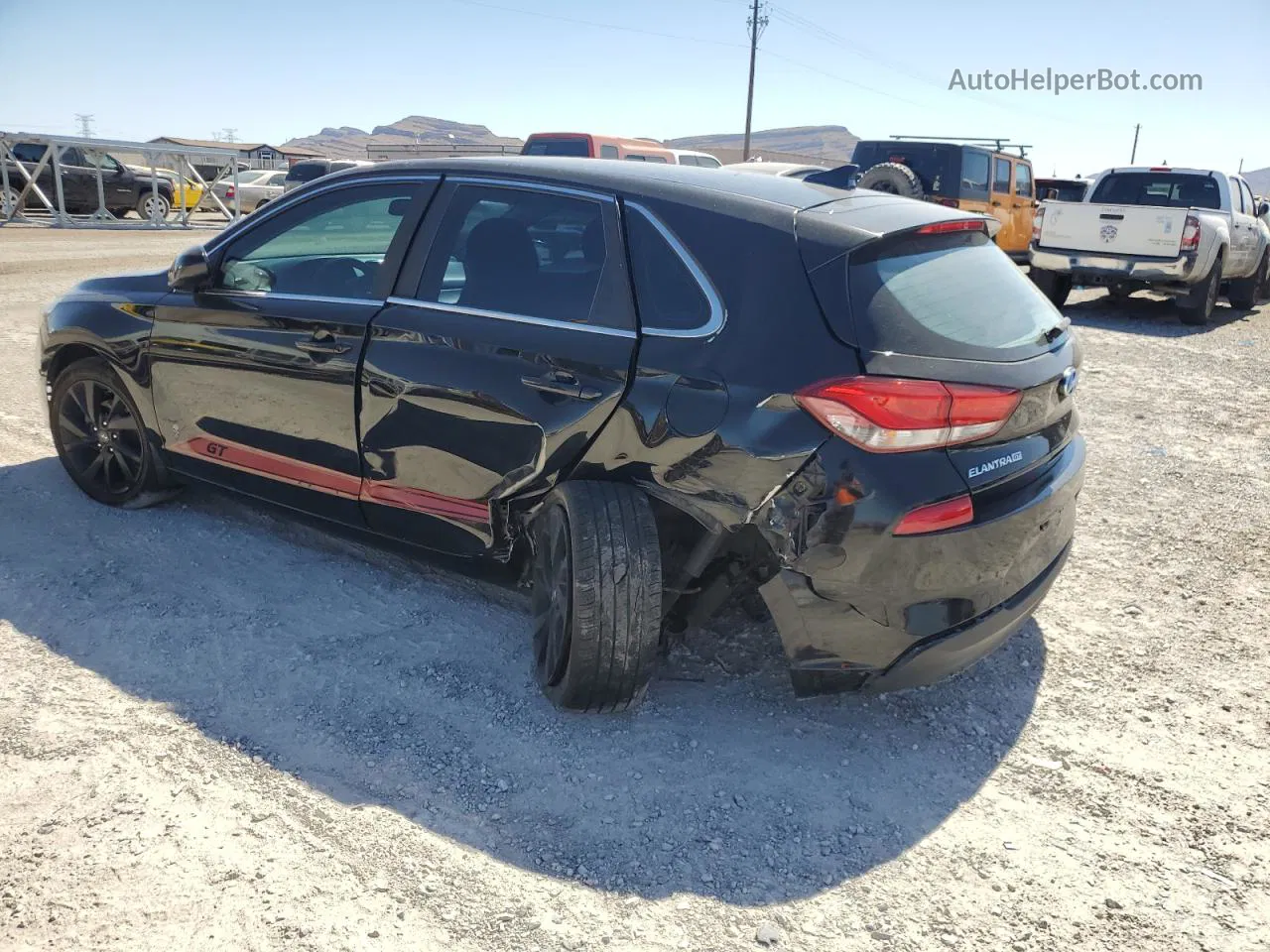 2018 Hyundai Elantra Gt  Black vin: KMHH35LE5JU031717