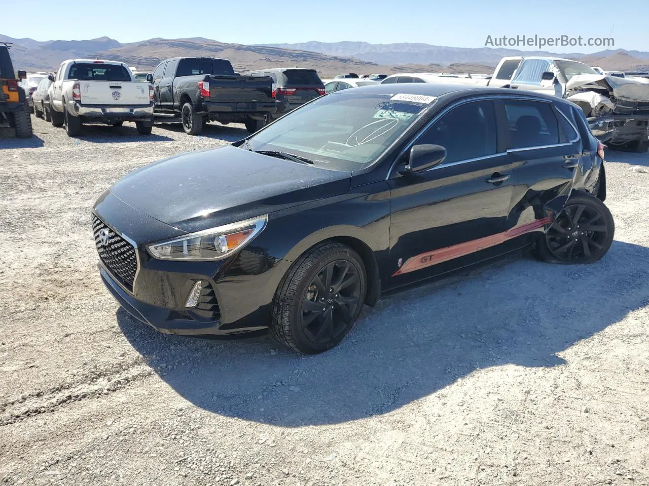 2018 Hyundai Elantra Gt  Black vin: KMHH35LE5JU031717