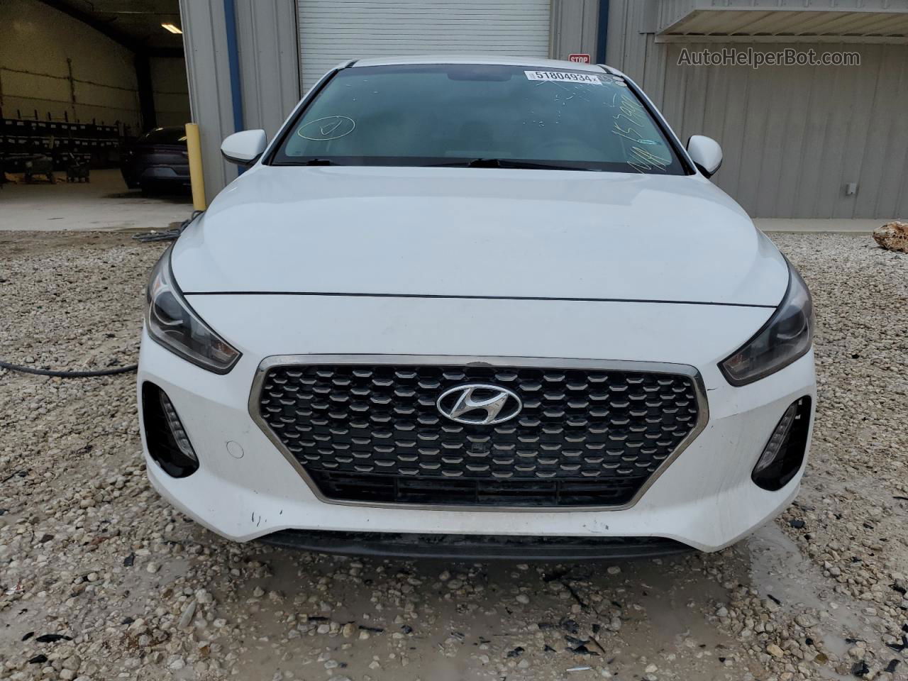 2019 Hyundai Elantra Gt  White vin: KMHH35LE6KU097551