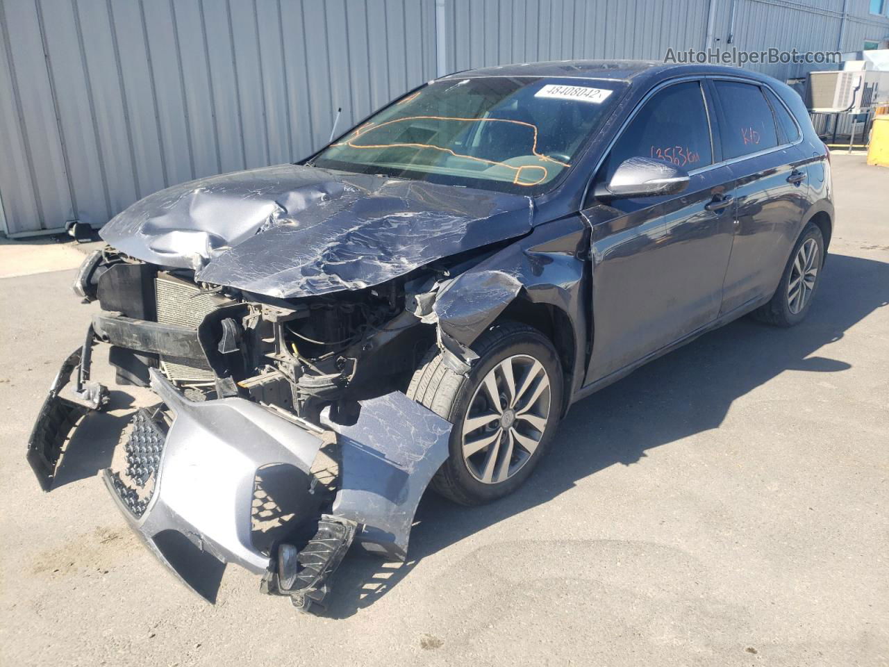 2018 Hyundai Elantra Gt  Gray vin: KMHH35LE7JU020654