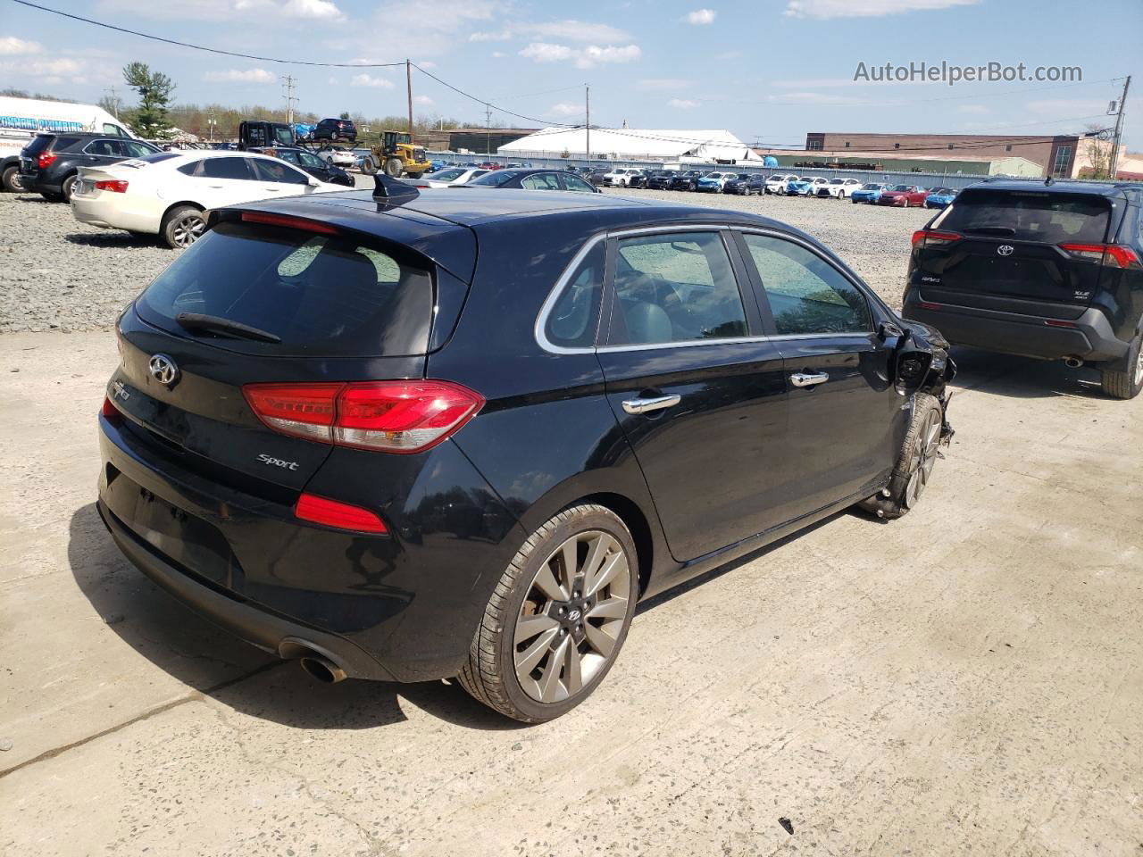 2018 Hyundai Elantra Gt Sport Черный vin: KMHH55LC4JU075958