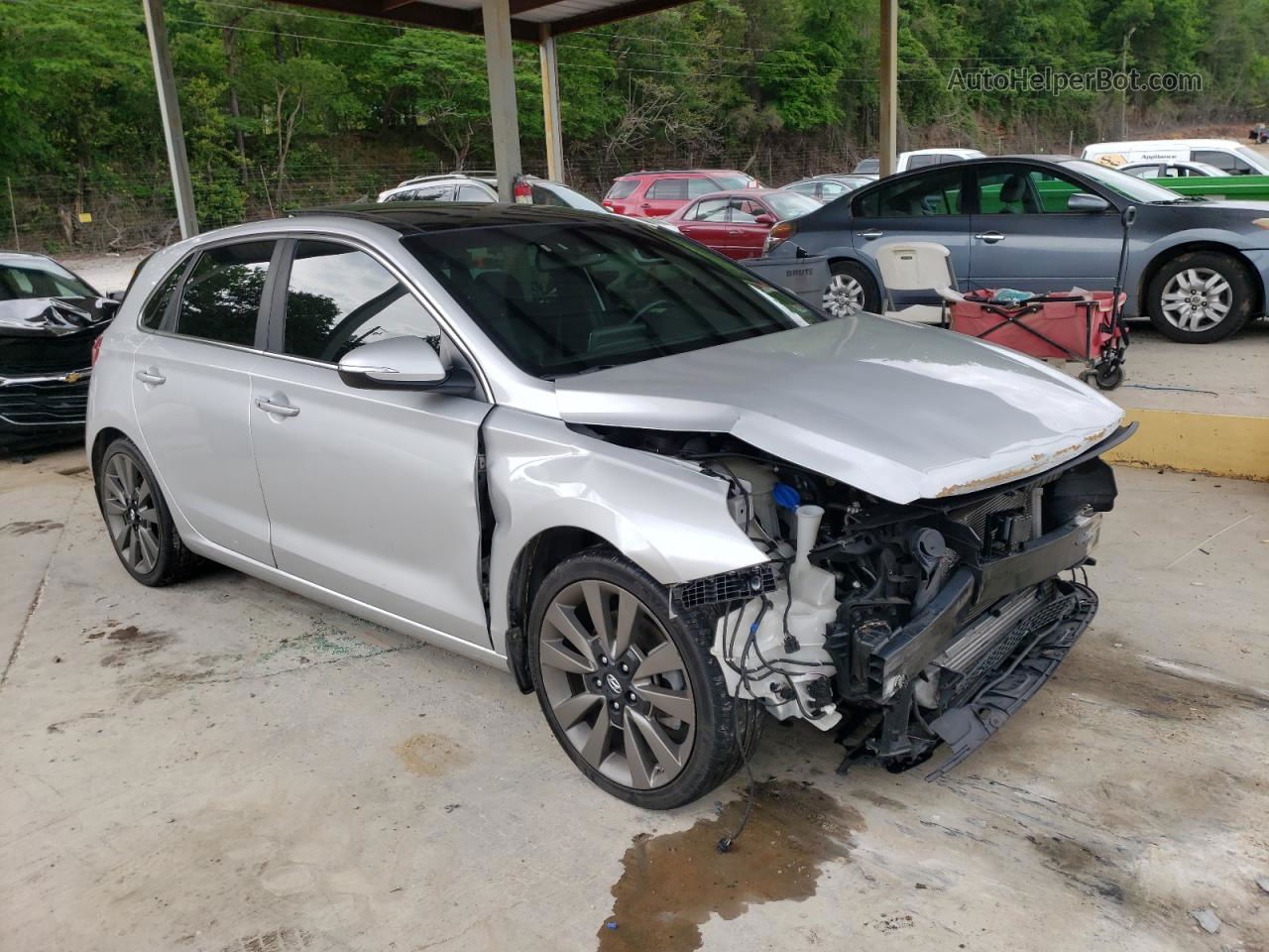 2018 Hyundai Elantra Gt Sport Silver vin: KMHH55LC5JU021911